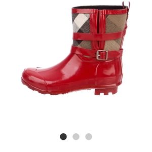 Burberry nova check girls rain boots